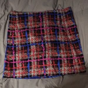 Multi-color pencil skirt